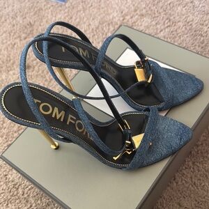 Tom Ford Denim and Gold Heels
